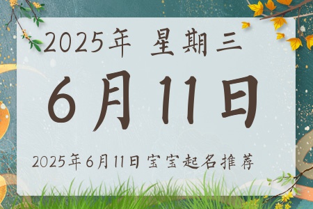 2025年6月11日出生的宝宝五行缺什么