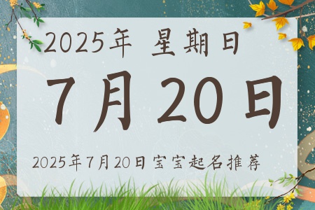 2025年7月20日出生的宝宝五行缺什么