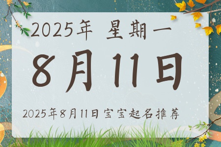 2025年8月11日出生的宝宝五行缺什么