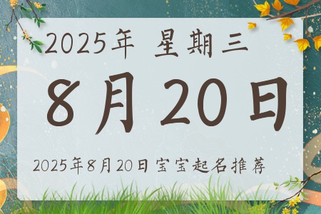 2025年8月20日出生的宝宝五行缺什么