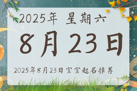 2025年8月23日出生的宝宝五行缺什么